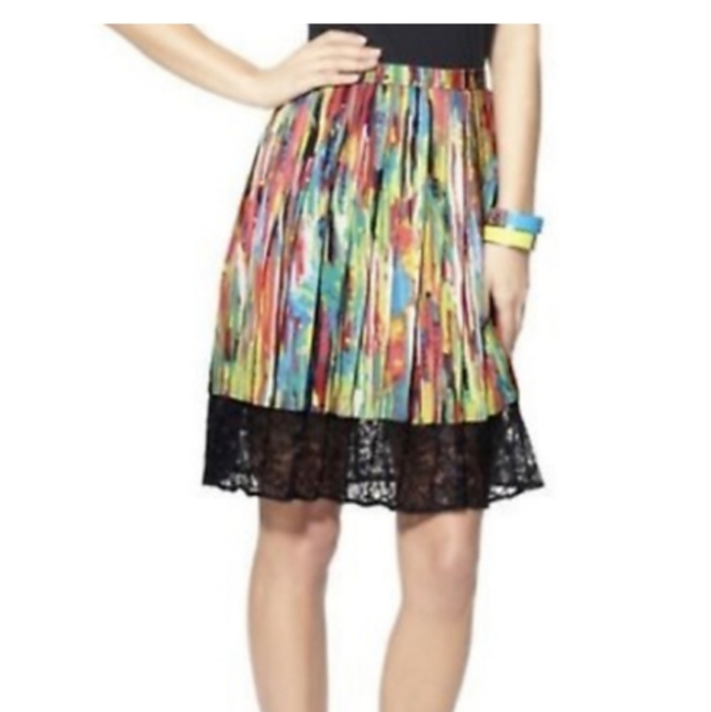 PRABAL GURUNG Target Colorful Lace Trimmed Skirt